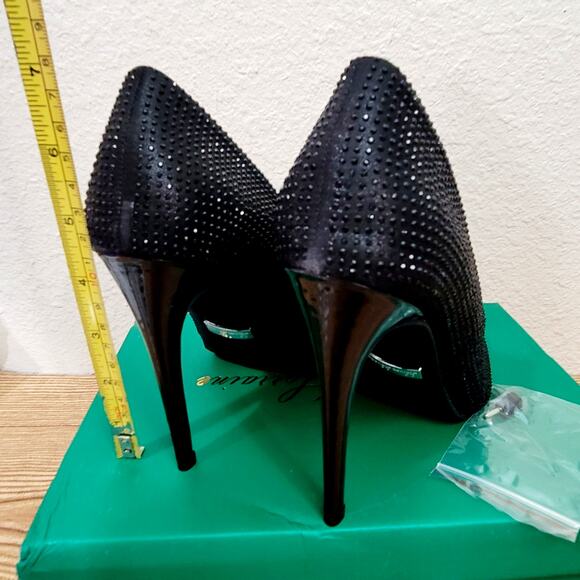 Lauren Lorraine Womens Shoes Size 9 Black High Heels Pumps DORI NIB Pointed Toe - Picture 6 of 8
